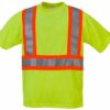 High Visibility Wicking Shirt With Contrasting Color Stripes