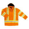 S157 ORANGE F Tough Duck Mens Cotton Duck Safety Hi Vis Parka Solid Orange Mining Back