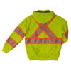 SJ16 FLGR B Work King Safety by Tough Duck Mens Thermal Lined Hoodie Fluorescent Green Back